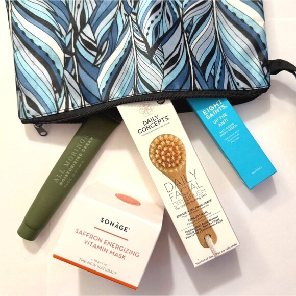 Clean Beauty Facial Skincare Bundle Mask Night Cream Moisturizer Dry Brush - Picture 2 of 6